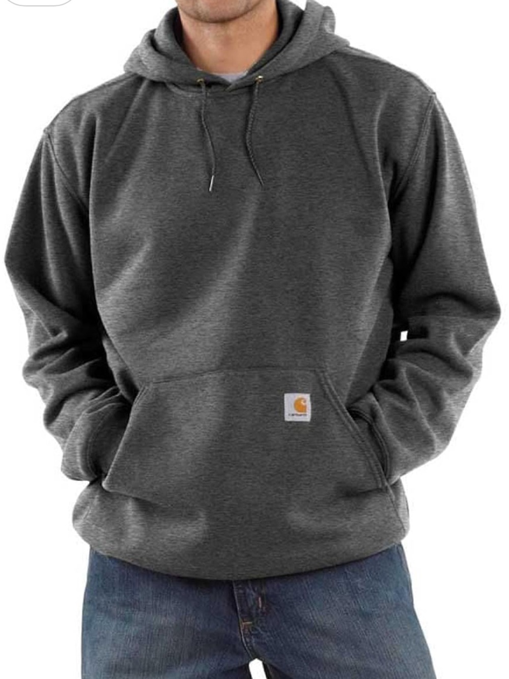 Carhartt Pullover Heather Gray Midweight Hoodie, size medium